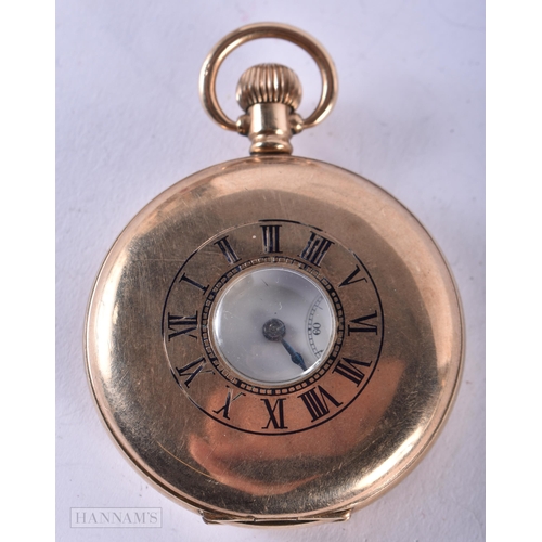 2897 - Vintage Rolled Gold Half Hunter Pocket Watch.  Movement - Hand-Wind.  WORKING - Running.  Dimensions... 