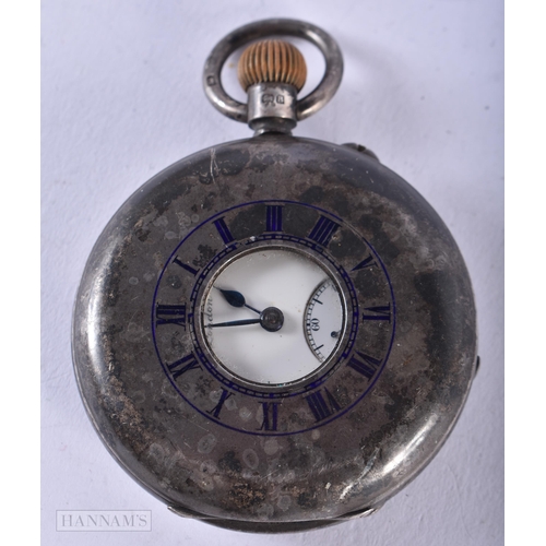 2898 - Vintage J. W. Benson Silver Half Hunter Pocket Watch. Hallmarked London 1926.  Movement - Hand-Wind.... 