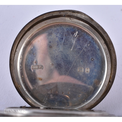 2898 - Vintage J. W. Benson Silver Half Hunter Pocket Watch. Hallmarked London 1926.  Movement - Hand-Wind.... 