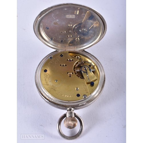 2899 - Vintage Silver Open Face Pocket Watch by Depree & Young of Exeter.  Hallmarked London 1908.  Movemen... 