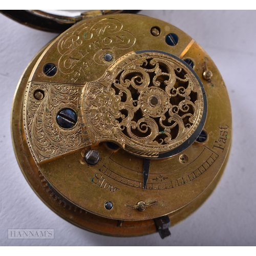 2900 - Antique Verge Fusee Pocket Watch Movement - Key-Wind.  Not working.  Dimensions - 60mm x 48mm