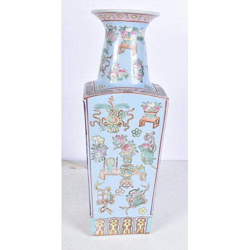 3048 - A Chinese Porcelain polychrome vase decorated with figures 38cm,