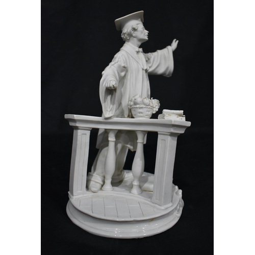 3075 - A Parian ware figure of a Professor 27cm ,