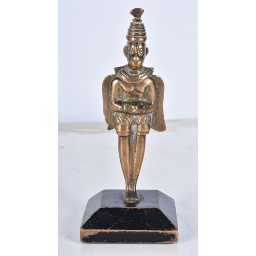 3096 - A Indian Bronze Hanuman together with a collection of Southeast Asian bronze musician figures and da... 