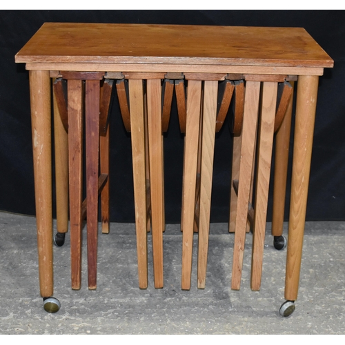 3235 - After Poul Hundevad a vintage nest of 5 small tables 57 x 62 x 42cm