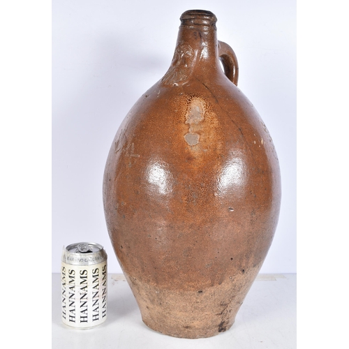 3245 - An early bellarmine salt glaze jar 45cm.