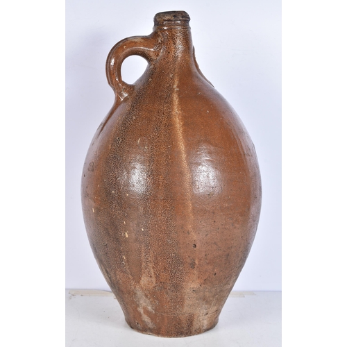 3245 - An early bellarmine salt glaze jar 45cm.