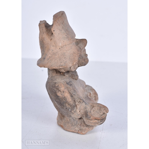 3644 - A Pre Colombian stoneware Votive , bust of a deity 10cm