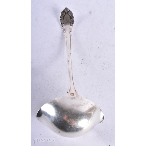 3983 - A Danish Silver Ladle by Georg Jensen. Stamped Georg Jensen Denmark Sterling. 18cm x 7.1cm, weight 6... 