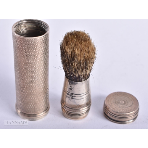 3993 - A Victorian Silver Shaving Brush by John & William Frost. Hallmarked London 1862. 9.1cm x 2.5cm, wei... 