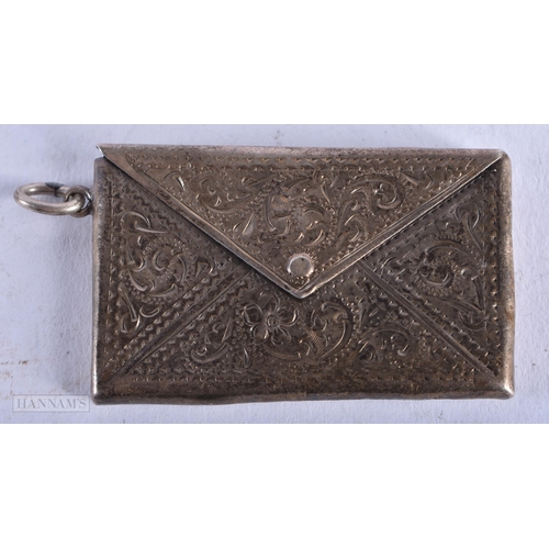 3997 - A Silver Stamp Box. Stamped Sterling. 4.2cm x 2.6cm x 0.5cm, weight 8.5g