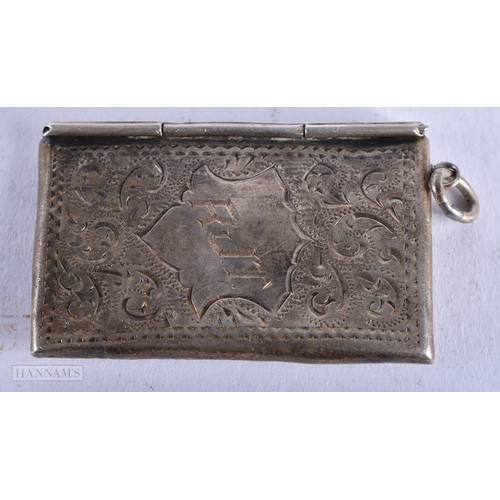 3997 - A Silver Stamp Box. Stamped Sterling. 4.2cm x 2.6cm x 0.5cm, weight 8.5g