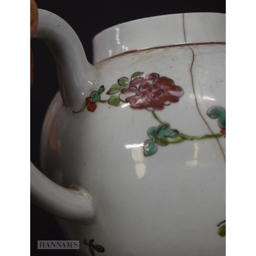 245 - TWO 18TH CENTURY WORCESTER PORCELAIN TEAPOTS AND COVERS together with a Liverpool teapot. Largest 18... 