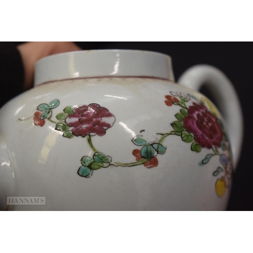 245 - TWO 18TH CENTURY WORCESTER PORCELAIN TEAPOTS AND COVERS together with a Liverpool teapot. Largest 18... 