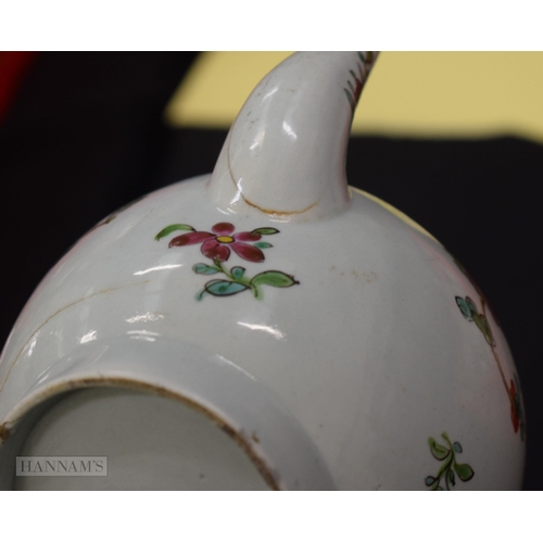 245 - TWO 18TH CENTURY WORCESTER PORCELAIN TEAPOTS AND COVERS together with a Liverpool teapot. Largest 18... 