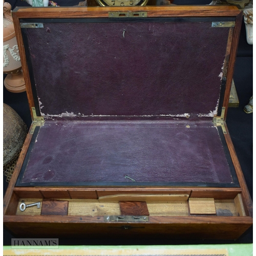 348 - A FINE 19TH CENTURY ANGLO CHINESE CHINA TRADE CAMPAIGN BOX possibly Huanghuali, with fitted interior... 