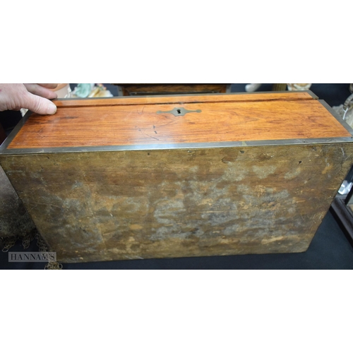 348 - A FINE 19TH CENTURY ANGLO CHINESE CHINA TRADE CAMPAIGN BOX possibly Huanghuali, with fitted interior... 