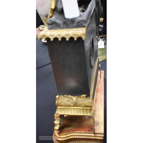 361 - A 19TH CENTURY FRENCH ORMOLU AND BRONZE AUTOMATON CLOCK formed with Napoleon over looking a boat. 46... 