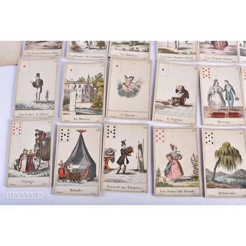 182 - AN UNUSUAL SET OF ANTIQUE FRENCH BP GRIMAUD PLAYING CARDS. 11cm x 6.5 cm. (qty)