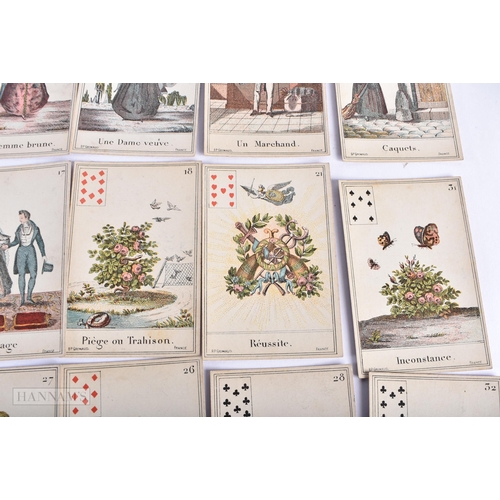 182 - AN UNUSUAL SET OF ANTIQUE FRENCH BP GRIMAUD PLAYING CARDS. 11cm x 6.5 cm. (qty)