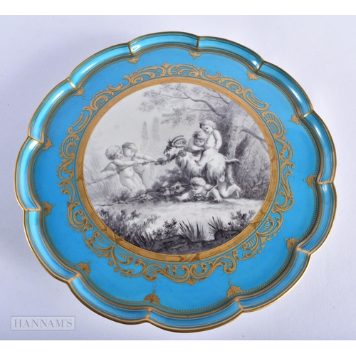 209 - A FINE 19TH CENTURY FRENCH SEVRES PORCELAIN TETE A TETE TEASET beautifully painted with figures and ... 