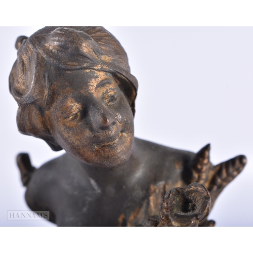 258 - TWO ART NOUVEAU BUSTS. Largest 14cm high. (2)