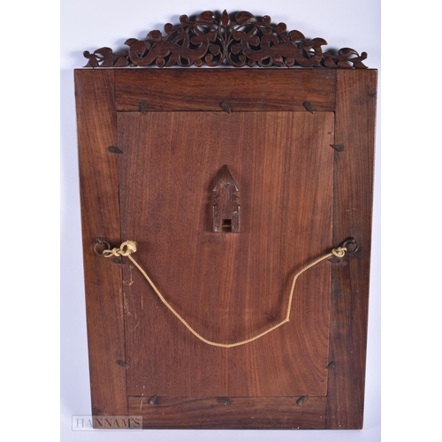 260 - A LARGE 19TH CENTURY ANGLO INDIAN COUNTRY HOUSE CARVED WOOD MIRROR formed with foliage and serpents.... 