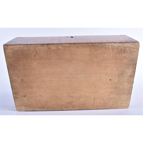 279 - TWO ANTIQUE SMOKING BOXES together with another two boxes. Largest 30 cm wide. (4)