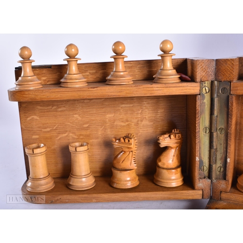 334 - A LOVELY LATE VICTORIAN CARVED OAK GAMING COMPENDIUM signed to interior Austin & Co Dublin, with mul... 