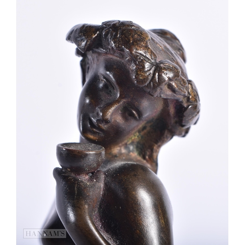 354 - French School (C1890) H Capy, Bronze, Nude female. 20 cm high.