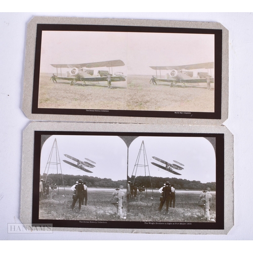 362 - A GOOD COLLECTION OF ANTIQUE STEREOSCOPIC PHOTOGRAPHIC SLIDES including military, trains & automotiv... 