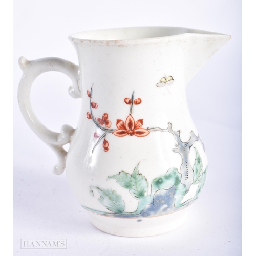 383 - A FINE MID 18TH CENTURY WORCESTER PORCELAIN SPARROW BEAK JUG C1755 painted with kakiemon landscapes.... 