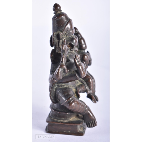 395 - A RARE 18TH CENTURY INDIAN BRONZE FIGURE OF NARSHIMHA. 9 cm x 4 cm.