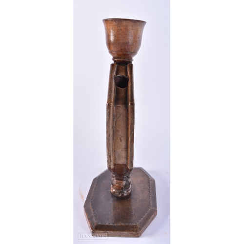 436 - A VERY RARE ANTIQUE PITCAIRN ISLANDS CARVED AND ENGRAVED WOOD PIPE RACK. 27cm x 17 cm.