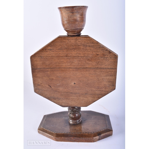 436 - A VERY RARE ANTIQUE PITCAIRN ISLANDS CARVED AND ENGRAVED WOOD PIPE RACK. 27cm x 17 cm.