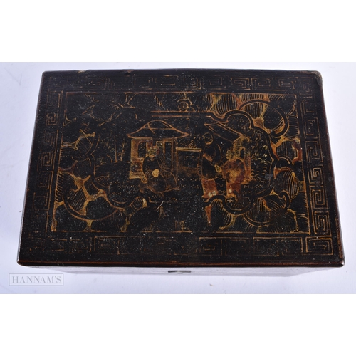 508 - A PAIR OF ANTIQUE ENGLISH POTTERY TILES together with an oil painting and a black lacquer box. Large... 