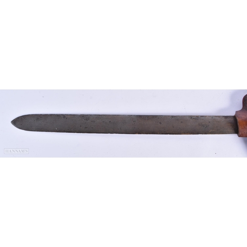 54 - A RARE LARGE 19TH CENTURY INDO PERSIAN REPOUSSE HANDLED KRISS KNIFE. 65 cm long. We do not offer in-... 