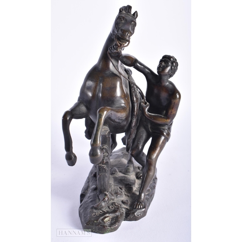 548 - Signed Coustou Bronze Horse Ornament Figure Vintage. 18cm x 14cm.