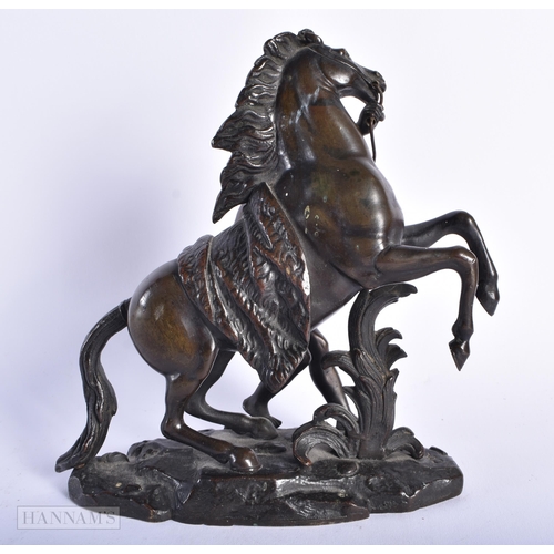 548 - Signed Coustou Bronze Horse Ornament Figure Vintage. 18cm x 14cm.