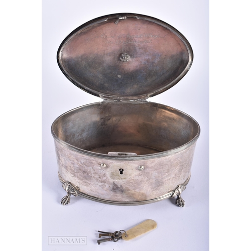 577 - AN EARLY 19TH CENTURY SCANDINAVIAN SILVER CASKET. 688 grams. 18cm x 10 cm.