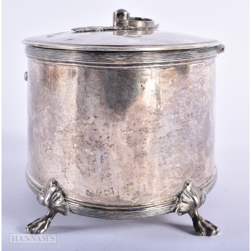 577 - AN EARLY 19TH CENTURY SCANDINAVIAN SILVER CASKET. 688 grams. 18cm x 10 cm.