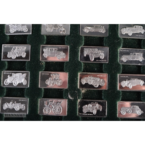 600 - 100 GREATEST CARS SILVER MINIATURE INGOT COLLECTION. (qty)