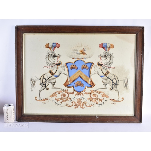 62 - G Kearey (Nov 20th 1904) Watercolour and Oil, Armorial Study. 80 cm x 60cm.