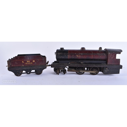 626 - A BOWMAN LOCOMOTIVE with tender. Locomotive 30 cm wide. (2)