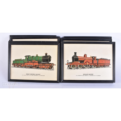 700 - A COLLECTION OF RAILWAY COLOURED LOCOMOTIVE PRINTS. 24 cm x 16 cm. (qty)