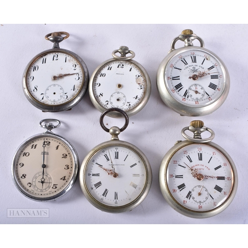 722 - A COLLECTION OF POCKET WATCHES. Untested. Largest 5.25 cm diameter.