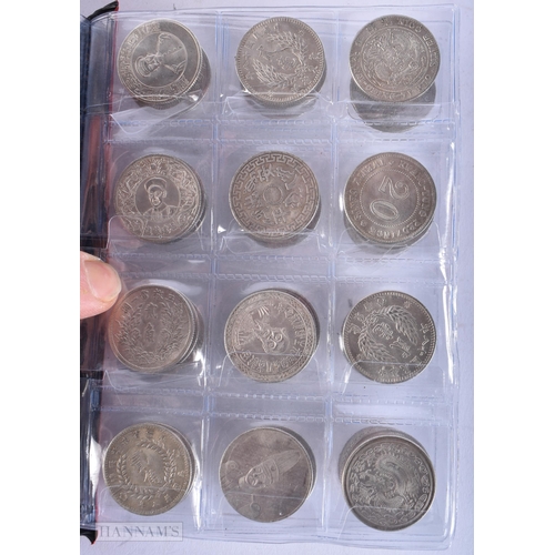 730 - A BOOK OF COIN SHAPED TOKENS. 600 grams approx. 2.5 cm diameter. (qty)