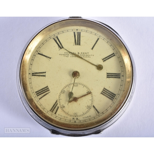 1271 - AN ANTIQUE SILVER POCKET WATCH. Not running. 111.8 grams overall. 5 cm diameter.