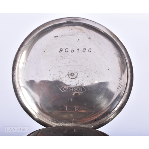 1271 - AN ANTIQUE SILVER POCKET WATCH. Not running. 111.8 grams overall. 5 cm diameter.