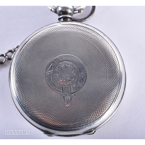 1271 - AN ANTIQUE SILVER POCKET WATCH. Not running. 111.8 grams overall. 5 cm diameter.